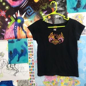 badass harley davidson crop top sparkles bike pink